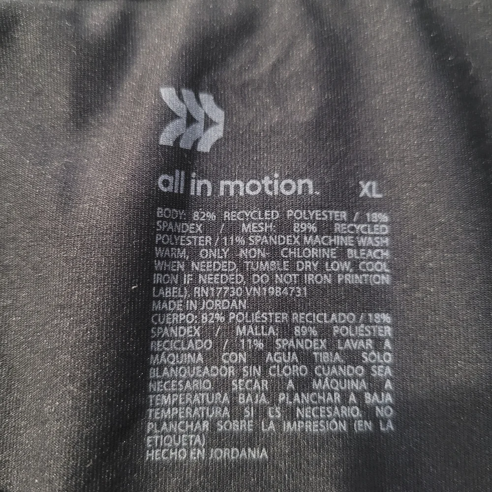 All in Motion Men's Long Sleeve Dark Gray Tee - Picture 2 of 3